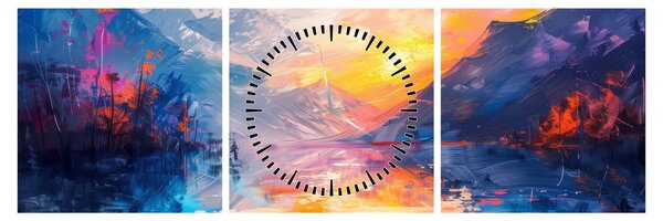 Slika - Slikanje pejzaža (sa satom) (90x30 cm)