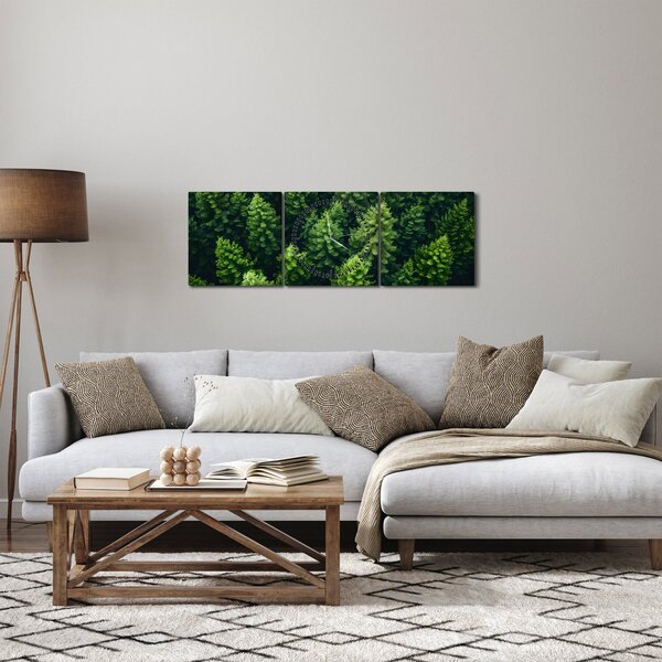 Slika - Šuma (sa satom) (90x30 cm)