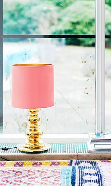 Stolne Lampa DESIGN BY US, Zlato / mjed, Dnevna soba, Metal