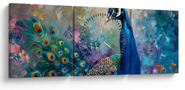 Slika - Slikanje pauna (sa satom) (90x30 cm)