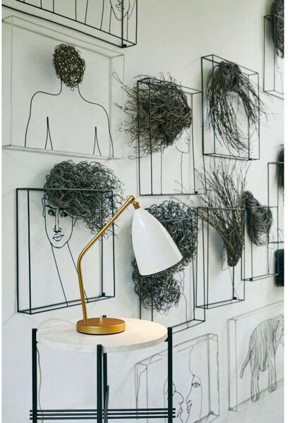 Stolne Lampa GUBI, Bijela, Dnevna soba, Metal