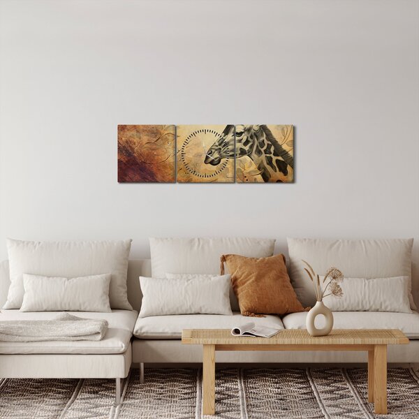 Slika - Žirafa, slika (sa satom) (90x30 cm)
