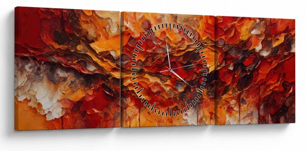 Slika - Apstrakcija (sa satom) (90x30 cm)