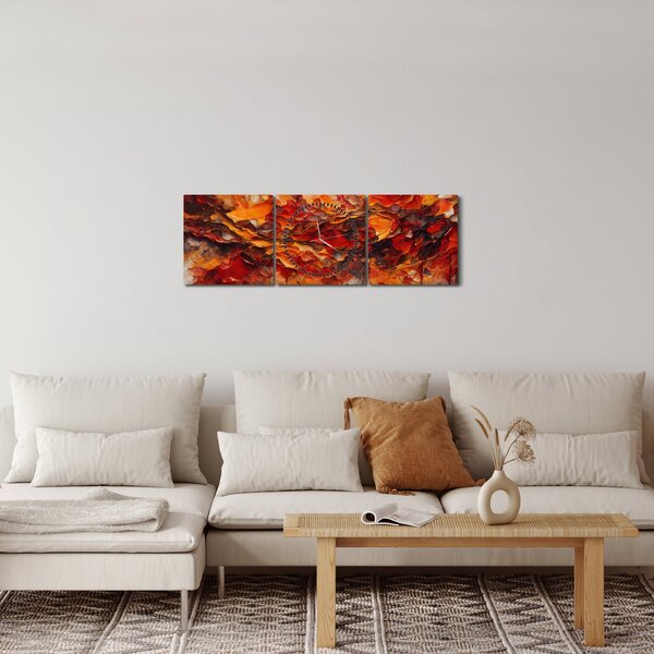 Slika - Apstrakcija (sa satom) (90x30 cm)