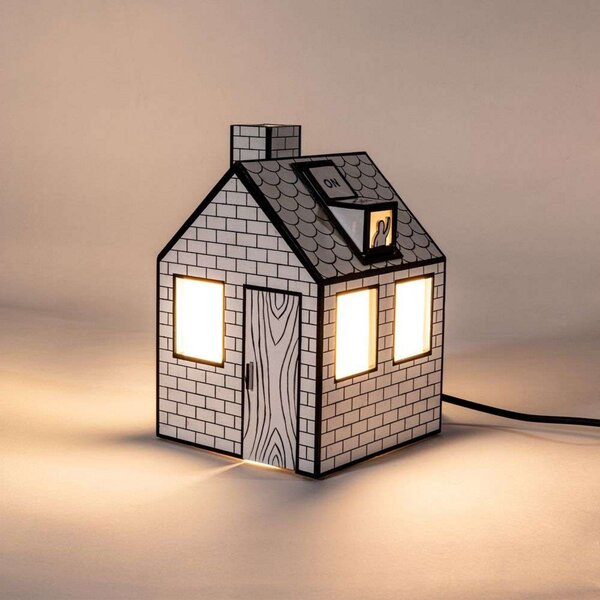 Stolne Lampa SELETTI, Bijela, Dnevna soba, Papirnati karton
