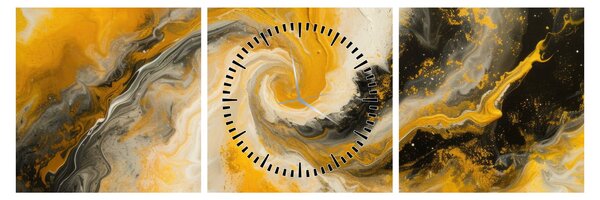 Slika - Spiralna apstrakcija (sa satom) (90x30 cm)