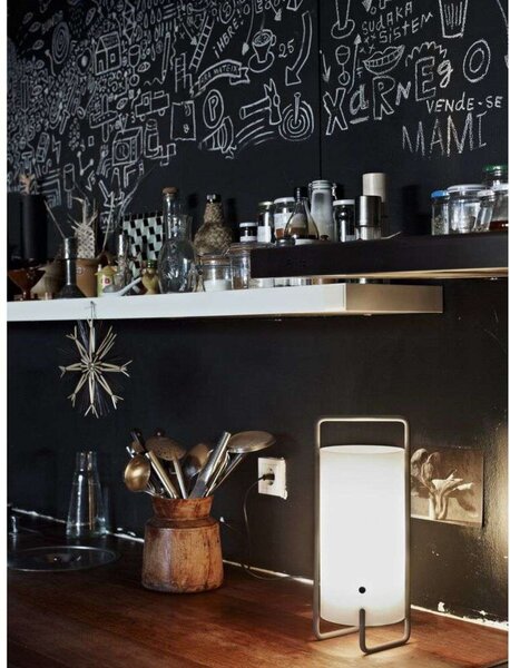Stolne Lampa Santa & Cole, prigušiv, Bijela, Dnevna soba, Plastika