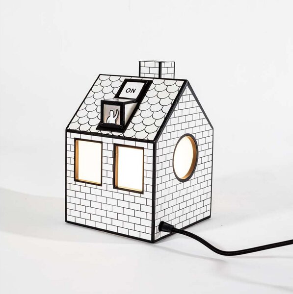 Stolne Lampa SELETTI, Bijela, Dnevna soba, Papirnati karton