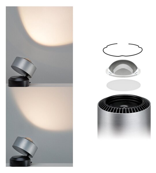 Stolne Lampa Paulmann, Aldan, prigušiv, Metalik, Dnevna soba, Aluminij, Moderan