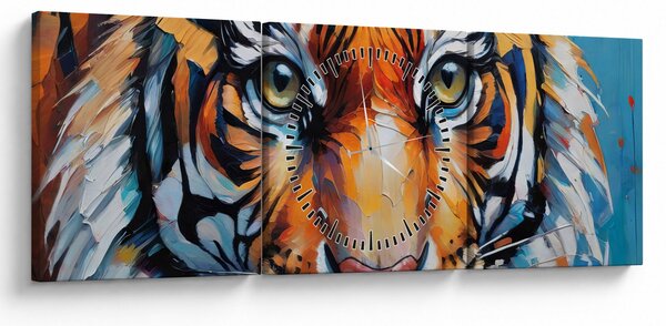 Slika - Pogled na tigra, slika (sa satom) (90x30 cm)