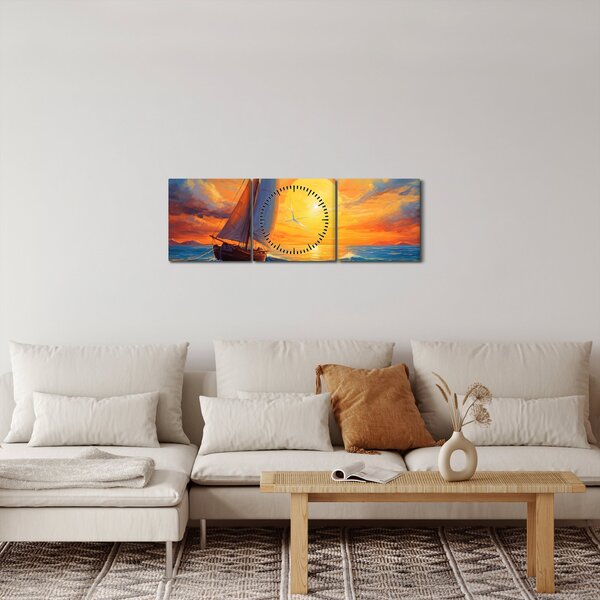 Slika - Jedrilice (sa satom) (90x30 cm)