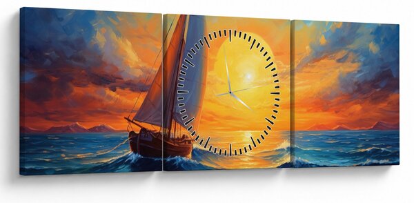 Slika - Jedrilice (sa satom) (90x30 cm)