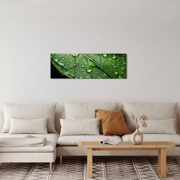 Slika - List poslije kiše (sa satom) (90x30 cm)