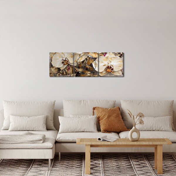 Slika - Orhideje (sa satom) (90x30 cm)