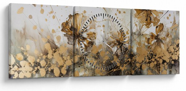 Slika - Apstraktna cvjetna slika (sa satom) (90x30 cm)