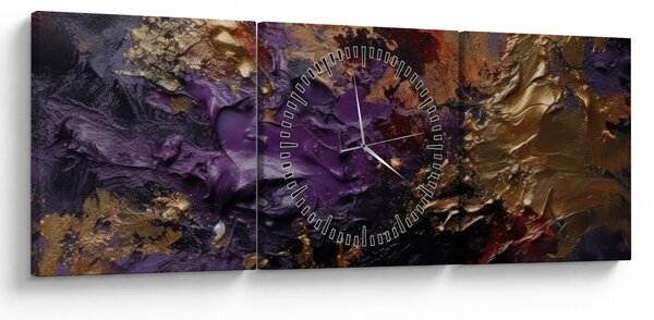 Slika - Teksturirana apstrakcija (sa satom) (90x30 cm)