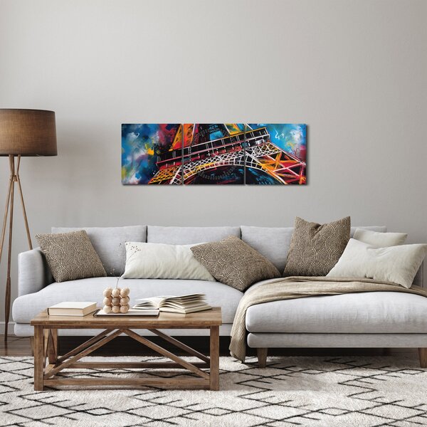 Slika - Slika Eiffelovog tornja II. (sa satom) (90x30 cm)
