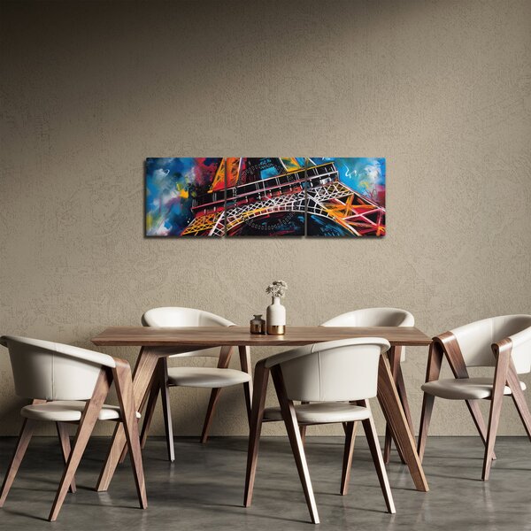 Slika - Slika Eiffelovog tornja II. (sa satom) (90x30 cm)