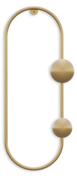 Metalna zidna vješalica u zlatnoj boji Dama – Kalune Design