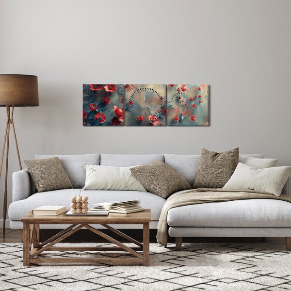 Slika - Vukovi makovi (sa satom) (90x30 cm)