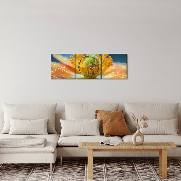 Slika - Detalj cvijeta (sa satom) (90x30 cm)