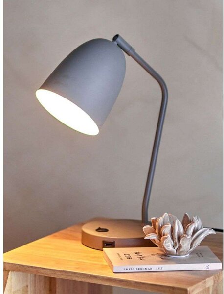 Stolne Lampa Bloomingville, Sivo, Dnevna soba, Metal