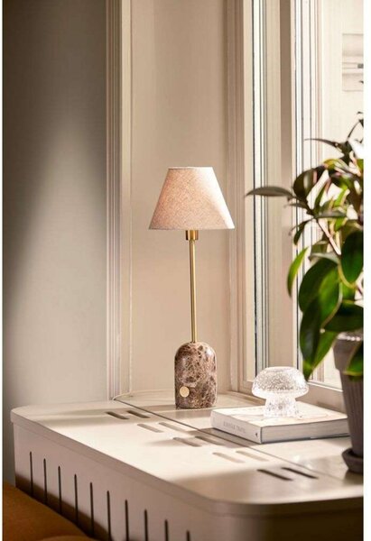 Stolne Lampa Globen Lighting, Smeđa / hrđa, Spavaća soba, Kamen