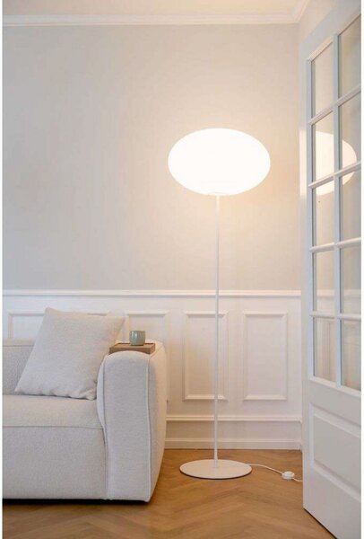 Podna lampa Eggy Pin, Ø 55 cm, opalna/bijela - CPH Lighting