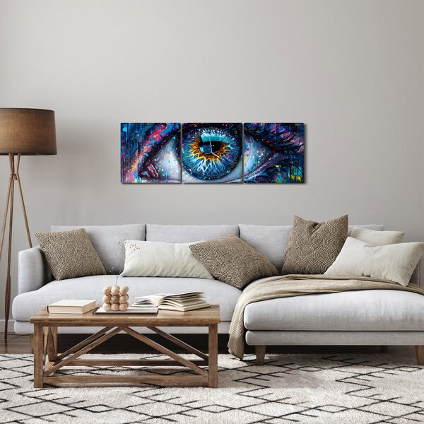 Slika - Slikanje očiju (sa satom) (90x30 cm)