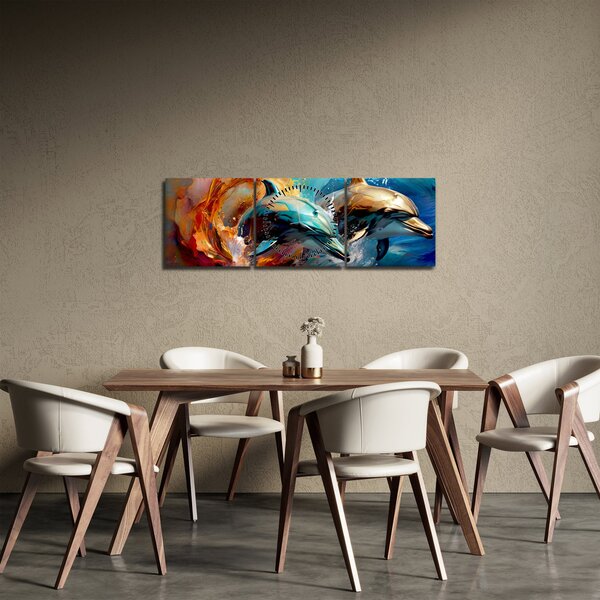 Slika - Slika dupina (sa satom) (90x30 cm)