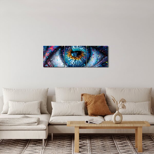 Slika - Slikanje očiju (sa satom) (90x30 cm)