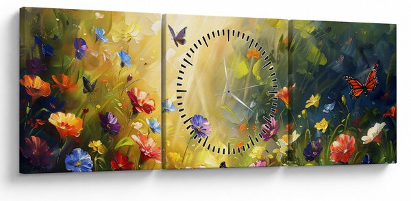 Slika - Proljetna cvjetna livada, slika (sa satom) (90x30 cm)