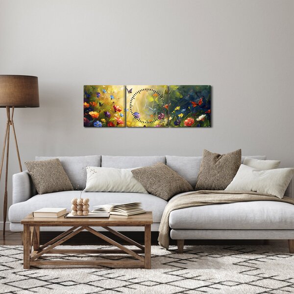 Slika - Proljetna cvjetna livada, slika (sa satom) (90x30 cm)