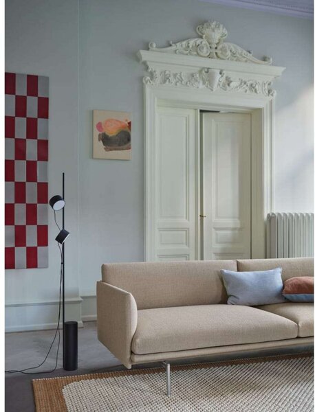 Podne Lampa Muuto, prigušiv, Crno, Dnevna soba, Metal
