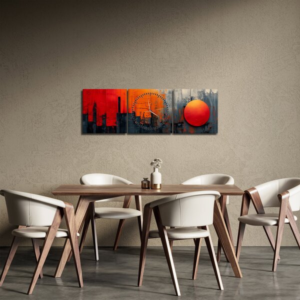 Slika - Apstraktna slika grada (sa satom) (90x30 cm)