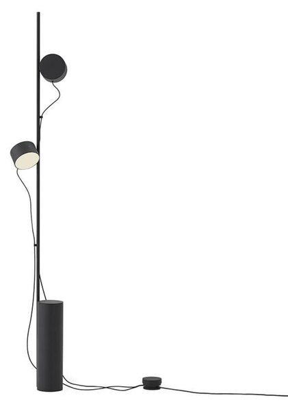 Podne Lampa Muuto, prigušiv, Crno, Dnevna soba, Metal