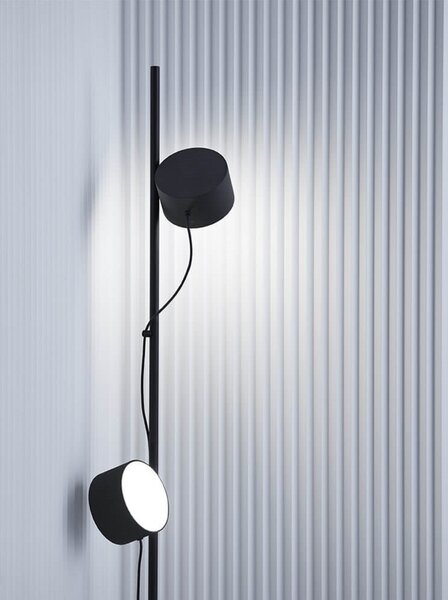 Podne Lampa Muuto, prigušiv, Crno, Dnevna soba, Metal