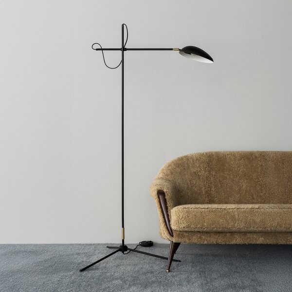Podne Lampa Watt & Veke, prigušiv, Crno, Dnevna soba, Metal, Moderan