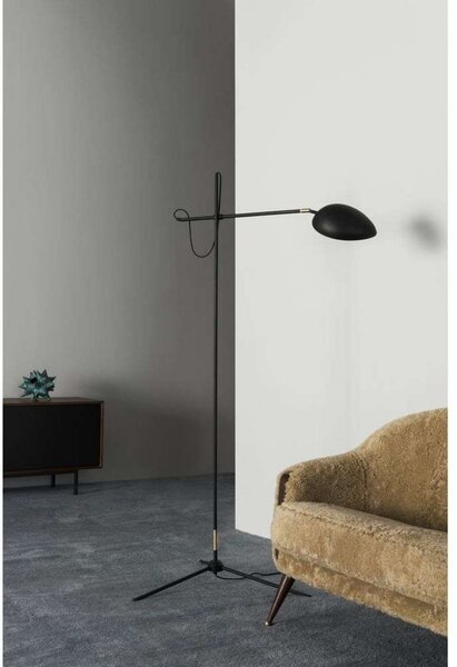 Podne Lampa Watt & Veke, prigušiv, Crno, Dnevna soba, Metal, Moderan