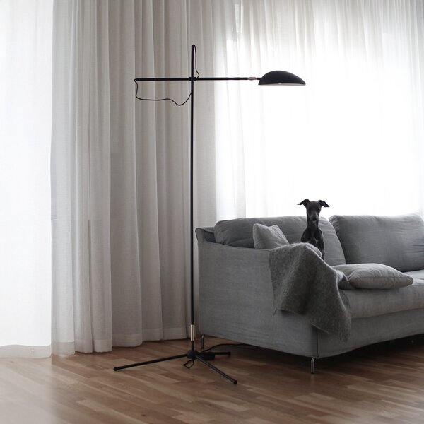 Podne Lampa Watt & Veke, prigušiv, Crno, Dnevna soba, Metal, Moderan