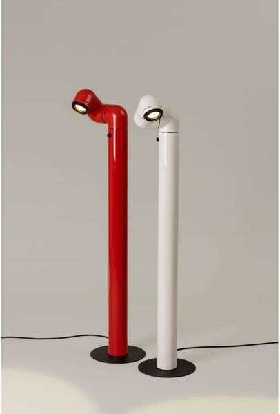 Podne Lampa Santa & Cole, prigušiv, Crvena, Dnevna soba, Metal