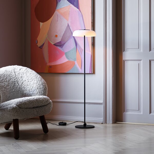 Podne Lampa Nuura Aps, Blossi, prigušiv, Crno, Dnevna soba, Metal, Skandinavski