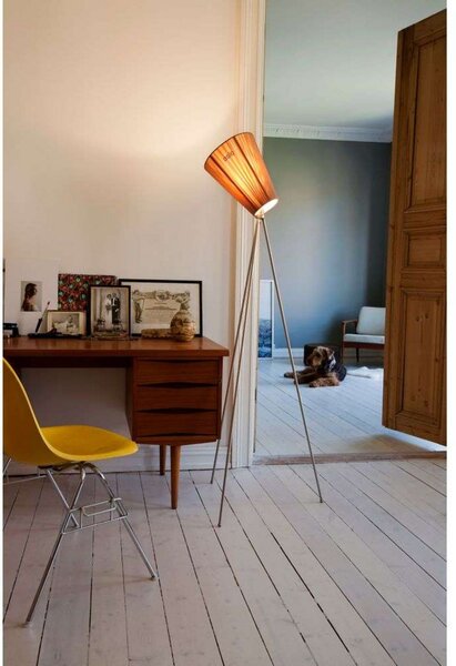 Oslo Drvo Podna lampa Čelik/Svjetlo Plava - Northern
