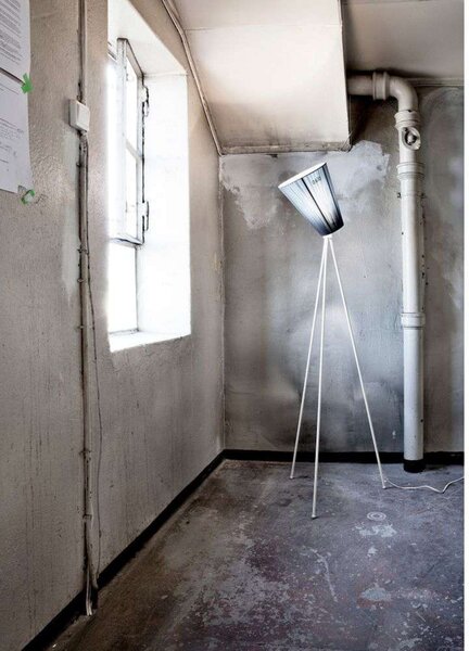 Oslo Drvo Podna lampa Čelik/Svjetlo Plava - Northern