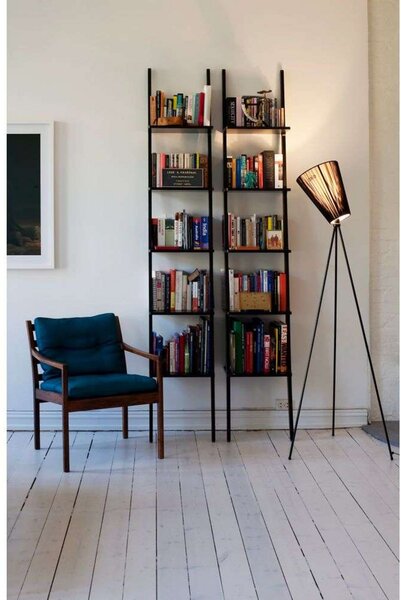 Oslo Drvo Podna lampa Čelik/Svjetlo Plava - Northern