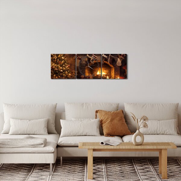 Slika - Božićni ugođaj (sa satom) (90x30 cm)