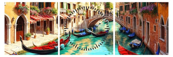 Slika - Venecija (sa satom) (90x30 cm)