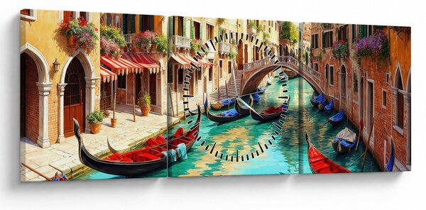 Slika - Venecija (sa satom) (90x30 cm)
