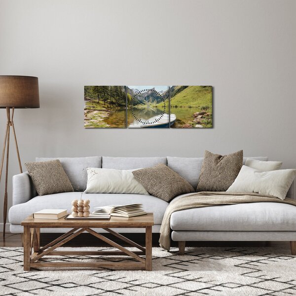 Slika - Seealpsee, jezero u Švicarskoj (sa satom) (90x30 cm)