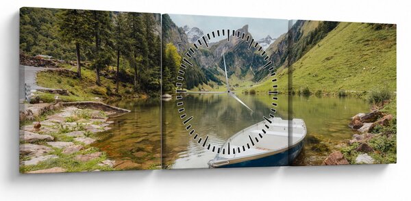 Slika - Seealpsee, jezero u Švicarskoj (sa satom) (90x30 cm)